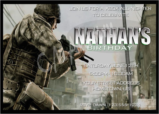 Free Call Of Duty Birthday Party Invitations Personalized Invitations Free Call Of Duty Birthday Party Invitations Personalized Invitations