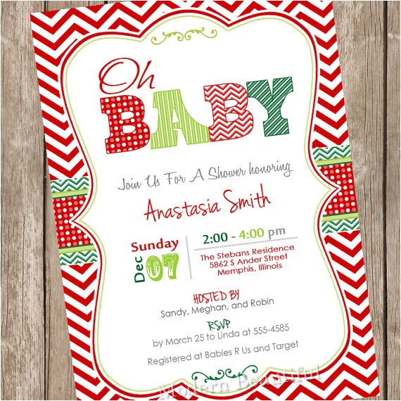 Free Christmas Baby Shower Invitations Items Similar to Oh Baby Christmas Baby Shower Invitation Free Christmas Baby Shower Invitations Items Similar to Oh Baby Christmas Baby Shower Invitation