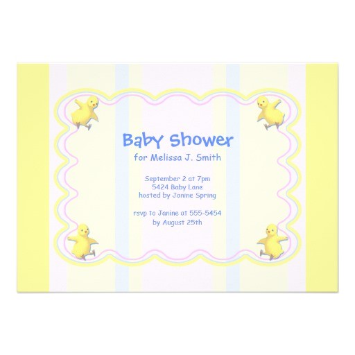 Free Customizable Baby Shower Invitations Little Chickens Baby Shower 5×7 Paper Invitation Card