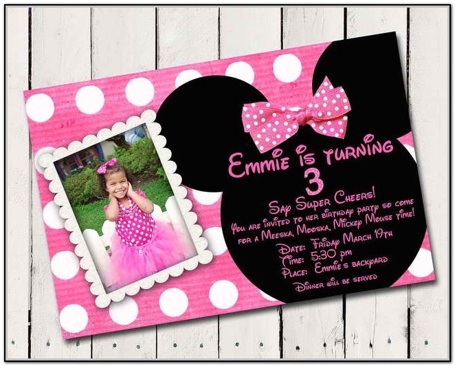 Free Customizable Minnie Mouse Birthday Invitations Free Printable Minnie Mouse Birthday Invitations
