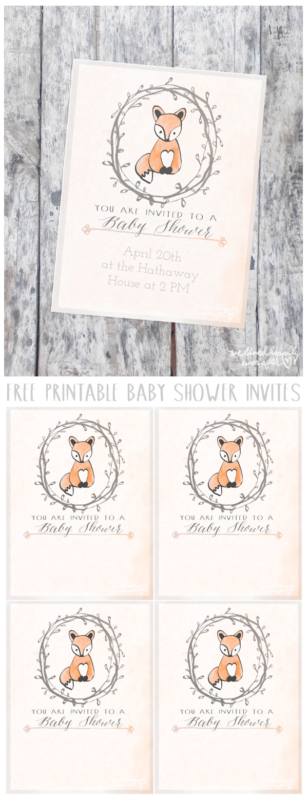 Free Customizable Printable Baby Shower Invitations Free Customizable forest Animal Baby Shower Invite