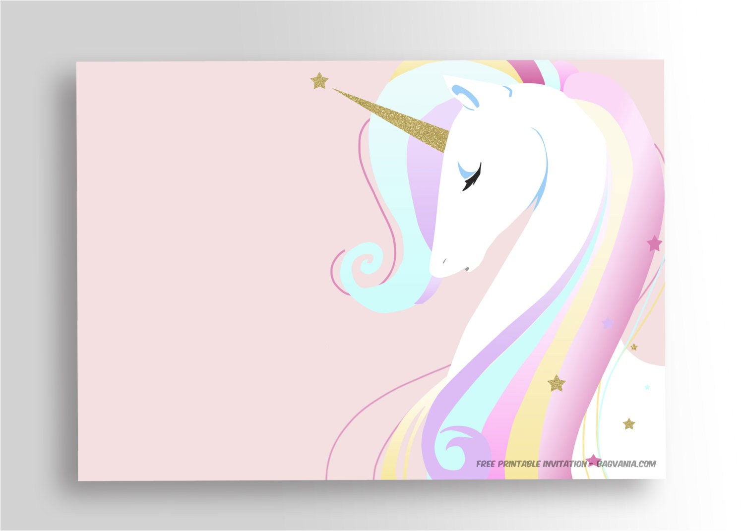 Free Downloadable Unicorn Birthday Invitations Free Printable Unicorn Birthday Invitation Template