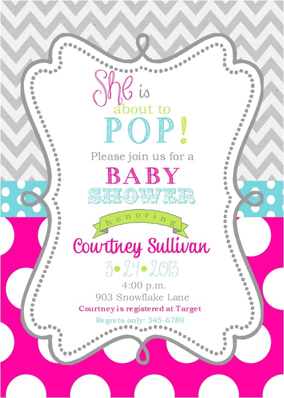 Free Electronic Baby Shower Invitations Templates Girls Baby Shower Invitations Digital or Printable File Ready