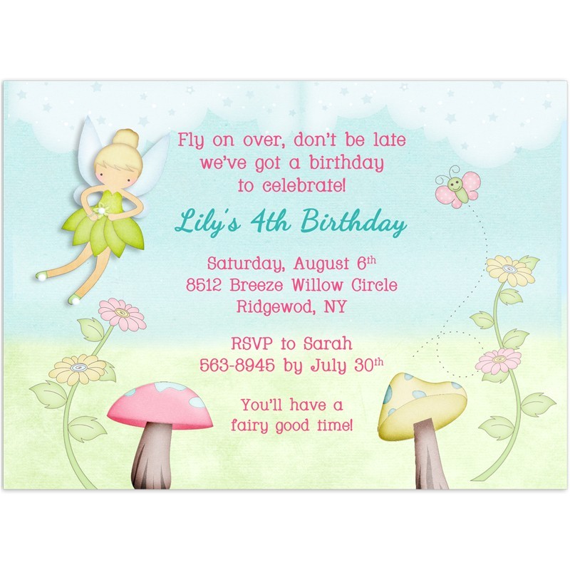 Free Fairy themed Birthday Invitations Fairy Birthday Invitations Gangcraft Net