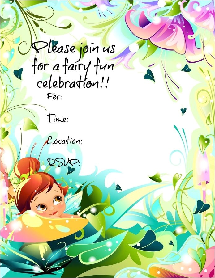 Free Fairy themed Birthday Invitations Free Printable Fairy Invitations Freeprintables