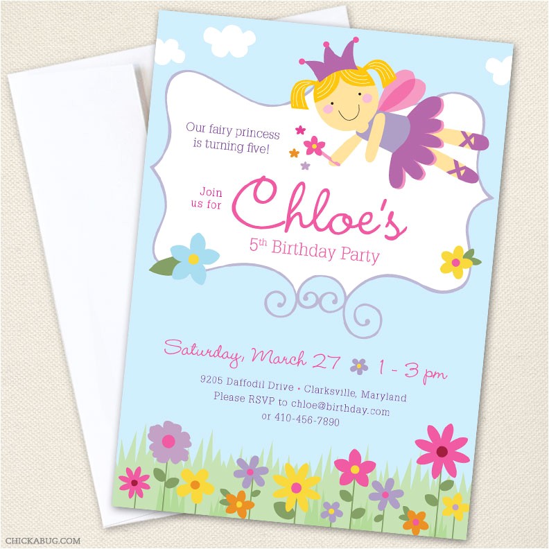 Free Fairy themed Birthday Invitations New Garden Fairy theme Chickabug