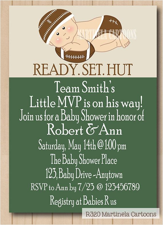 Free Football Baby Shower Invitations Football Baby Shower Invitation Sports Coed Shower Cute