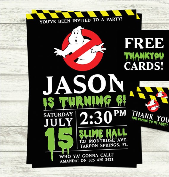 Free Ghostbusters Birthday Invitations Ghostbusters Birthday Party Invitations with by