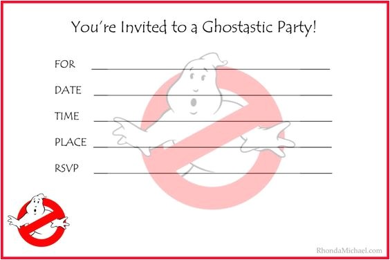 Free Ghostbusters Birthday Invitations Party events Google and Ghostbusters On Pinterest