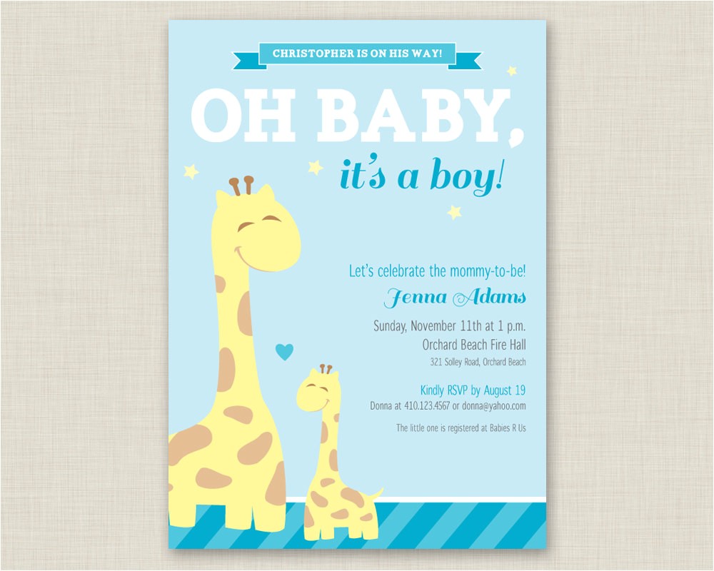 Free Giraffe Baby Shower Invitations Templates Giraffe Baby Shower Invitation Printable Baby Shower