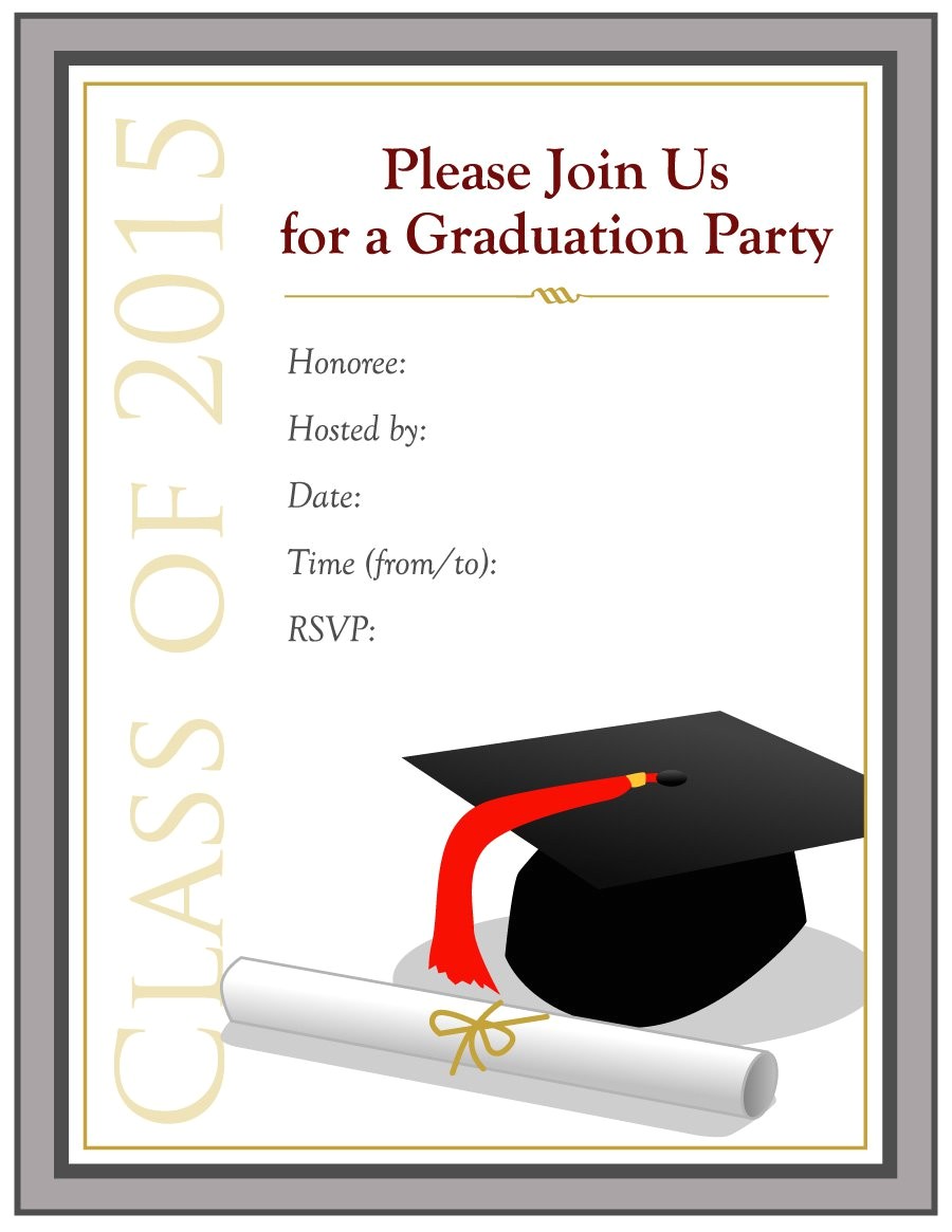 Free Graduation Party Invitation Templates 40 Free Graduation Invitation Templates Template Lab