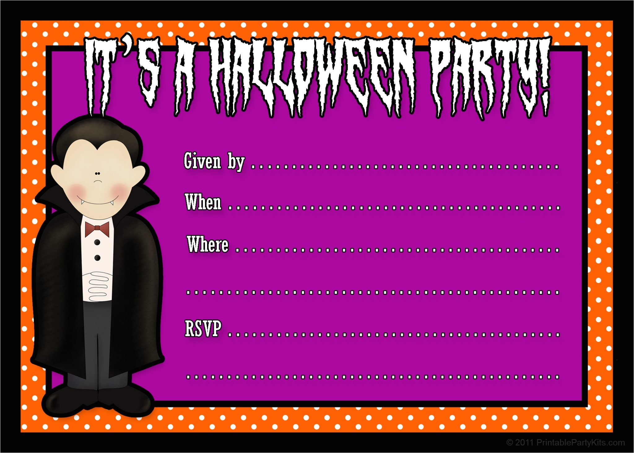 Free Halloween Party Invitation Templates Free Printable Halloween Party Invites Printable Party Kits