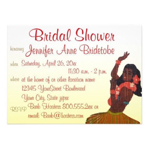Free Hawaiian themed Bridal Shower Invitations Bridal Shower Invitations Free Hawaiian themed Bridal