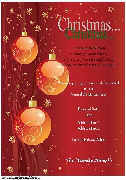 Free Holiday Party Invitation Templates Word Free Christmas Invitation Templates Word Invitation Template