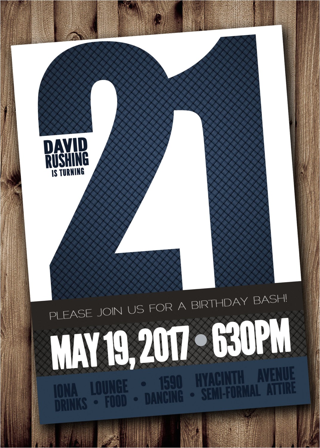 Free Male 21st Birthday Invitations 21st Birthday Party Invitation for Man Male Blue Silver