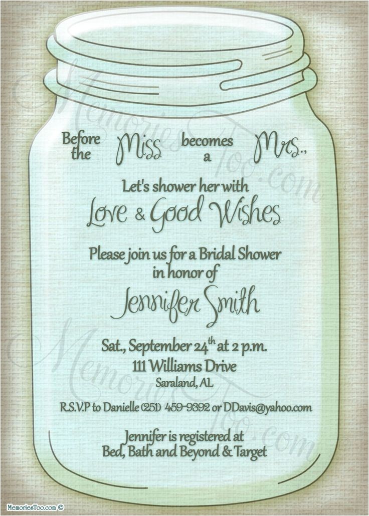Free Mason Jar Bridal Shower Invitation Templates 25 Best Ideas About Mason Jar Invitations On Pinterest