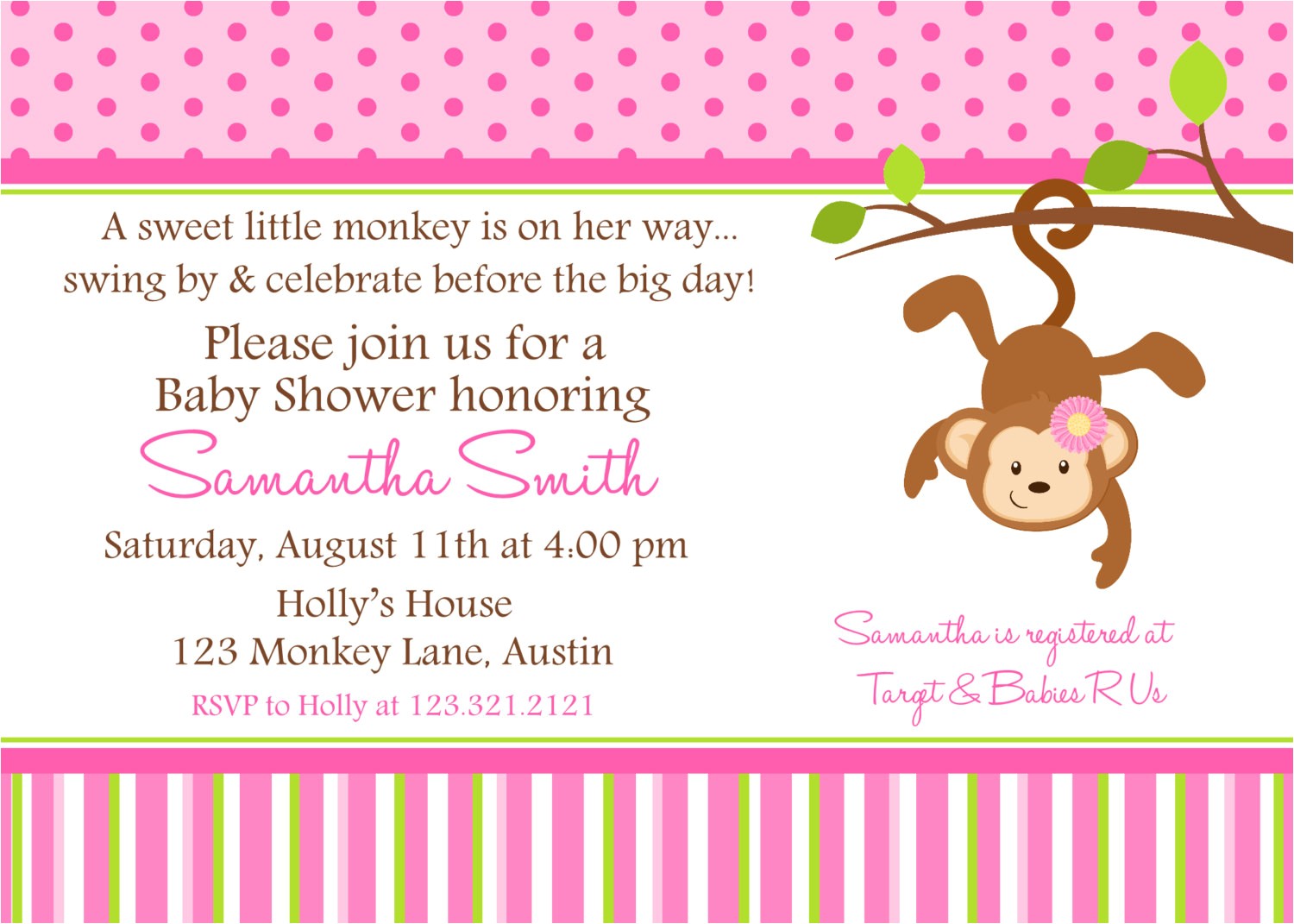 Free Monkey Baby Shower Invitation Templates Monkey Baby Shower Invitation Ideas