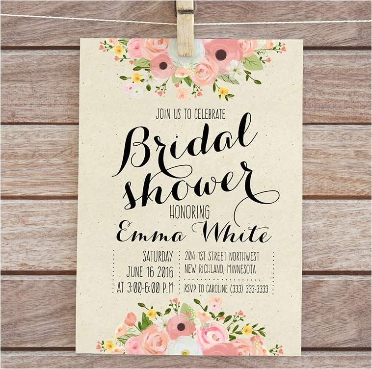 Free Online Bridal Shower Invitations Templates Wedding Shower Invitation Templates