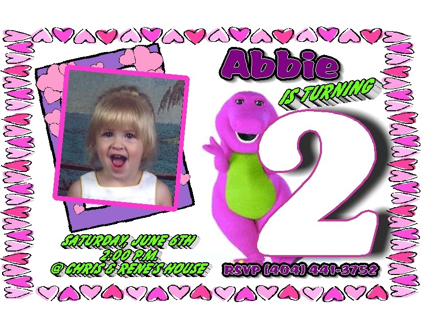Free Personalized Barney Birthday Invitations Barney Personalized Photo Birthday Invitations 1 09 Free Personalized Barney Birthday Invitations Barney Personalized Photo Birthday Invitations 1 09