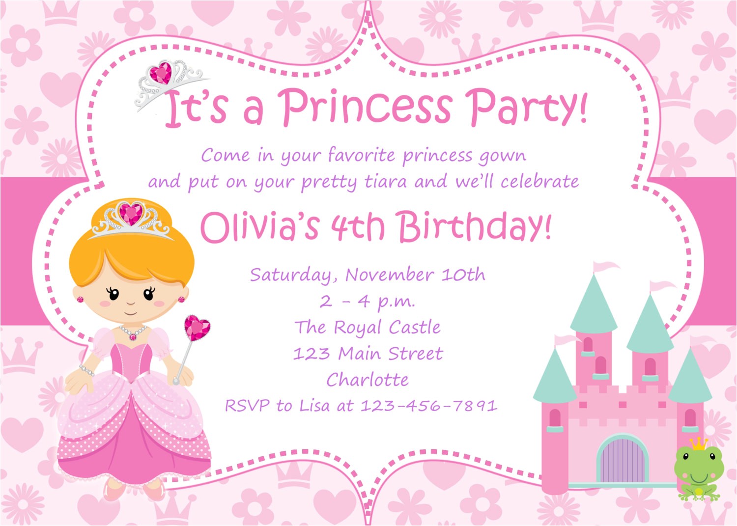 Free Princess Birthday Invitation Templates Free Birthday Invitations Templates Printable Drevio