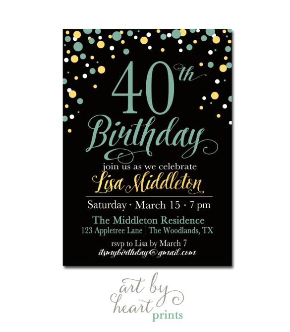 Free Printable 40th Birthday Party Invitation Templates 24 40th Birthday Invitation Templates Psd Ai Free