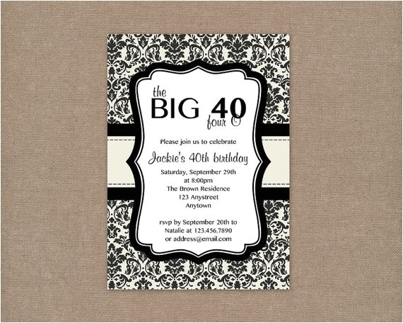 Free Printable 40th Birthday Party Invitation Templates 9 Best Images Of Men 40th Birthday Invitations Printable