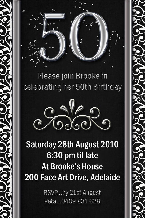 Free Printable 50th Birthday Invitations Impressive 50th Birthday Party Invitation Template