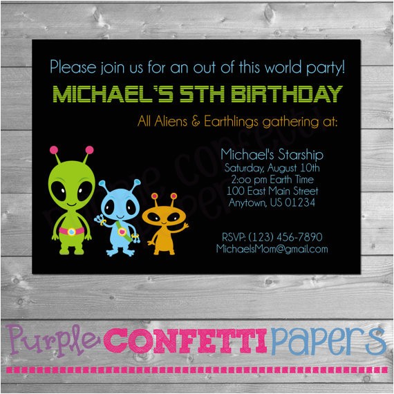 Free Printable Alien Birthday Invitations Alien Birthday Invitation Alien Party Out Of This World
