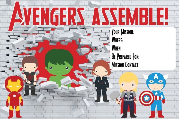 Free Printable Avengers Birthday Party Invitations 7 Best Images Of Free Avengers Printable Birthday