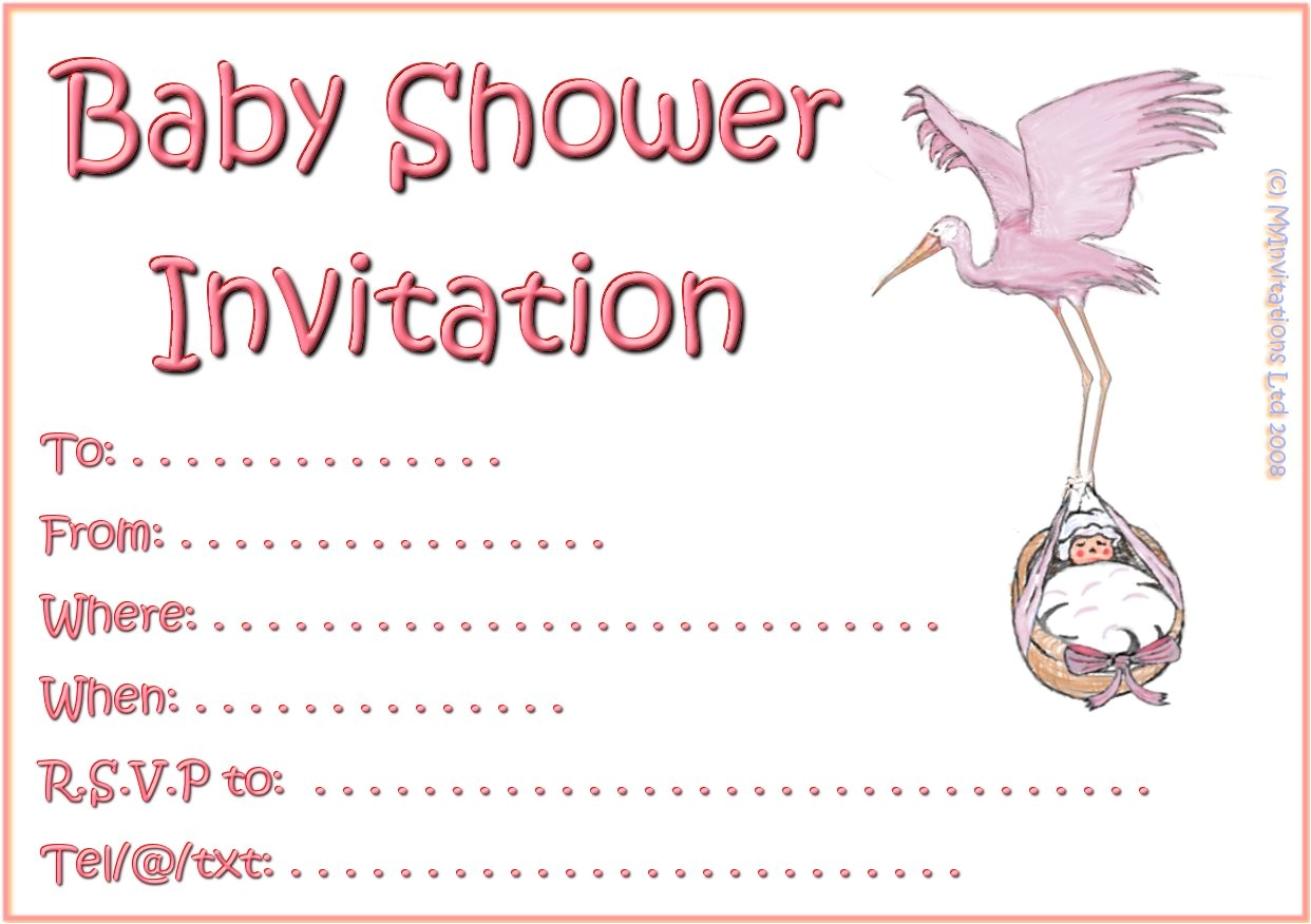 Free Printable Baby Shower Invitations for A Girl Printable Girl Baby Shower Invitations