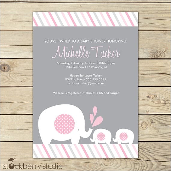 Free Printable Baby Shower Invitations for Twins Free Printable Girl Baby Shower Invitation