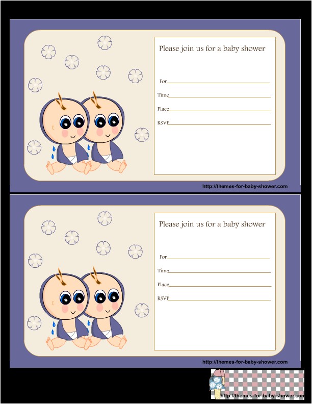 Free Printable Baby Shower Invitations for Twins Free Printable Twin Baby Shower Invitations