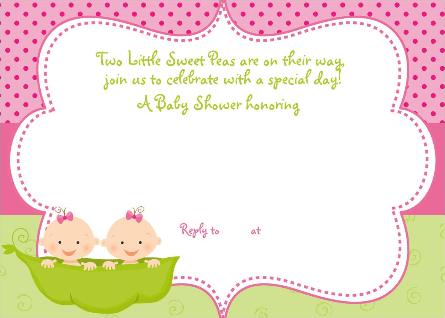 Free Printable Baby Shower Invitations for Twins Twins Baby Shower Ideas