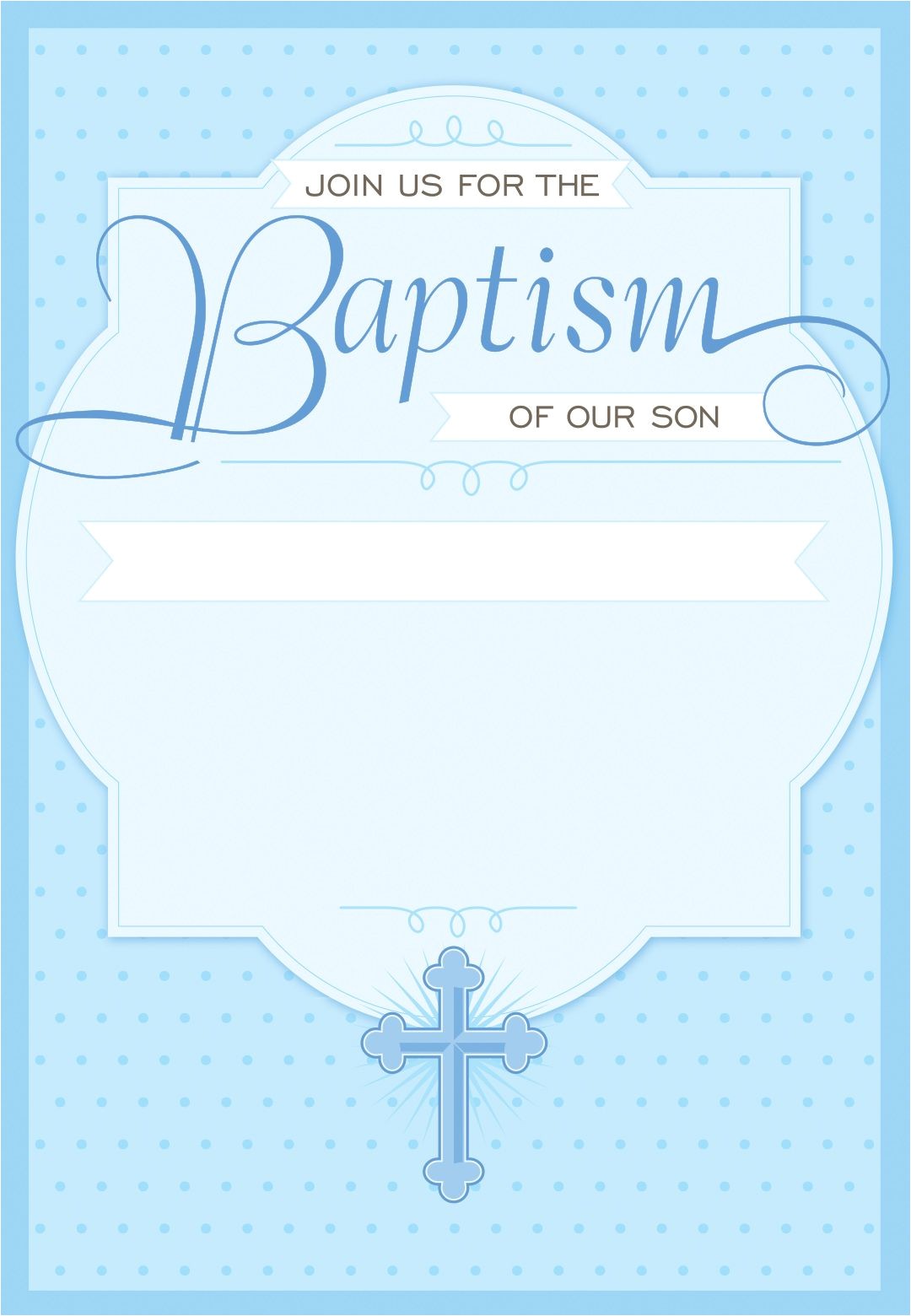 Free Printable Baptism Invitation Cards Templates Dotted Blue Free Printable Baptism & Christening