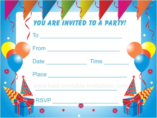 Free Printable Birthday Invitations for Kids Birthday Party Invitations for Kids