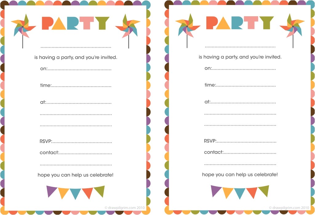 Free Printable Birthday Invitations for Kids Free Printable Birthday Invitations for Kids Free