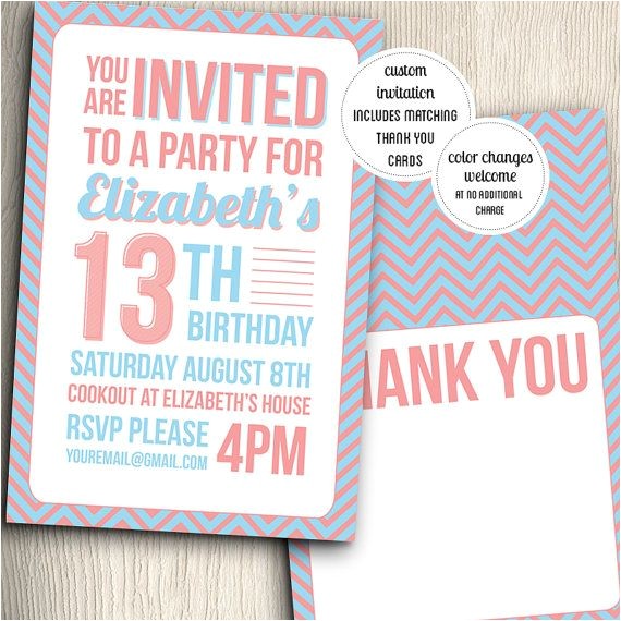Free Printable Birthday Invitations for Teenage Girl Birthday Party Invitation for Teenage Girl with Thank You Free Printable Birthday Invitations for Teenage Girl Birthday Party Invitation for Teenage Girl with Thank You