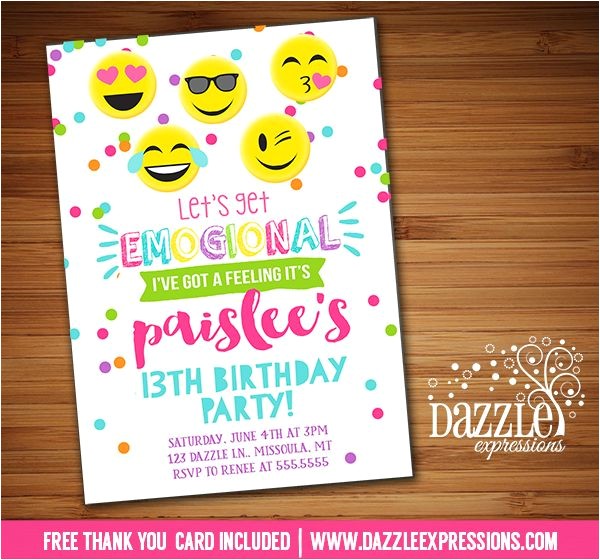 Free Printable Birthday Invitations for Tweens Printable Tween Emoji Birthday Invitation Free Printable Birthday Invitations for Tweens Printable Tween Emoji Birthday Invitation