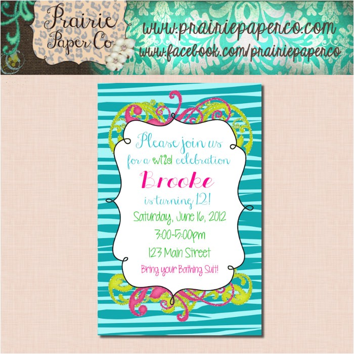 Free Printable Birthday Party Invitations for Tweens Free Printable Birthday Invitations for Tween Girls