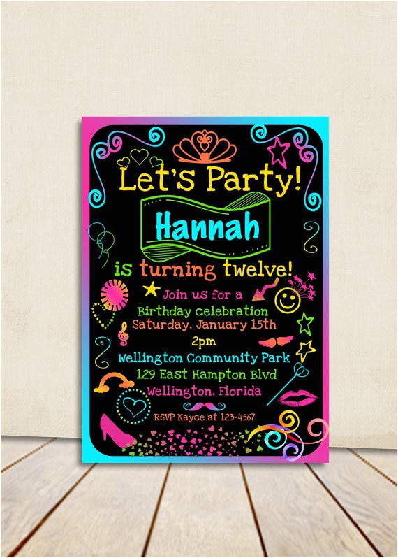Free Printable Birthday Party Invitations for Tweens Tween Birthday Invitation Printable Tween Birthday Party