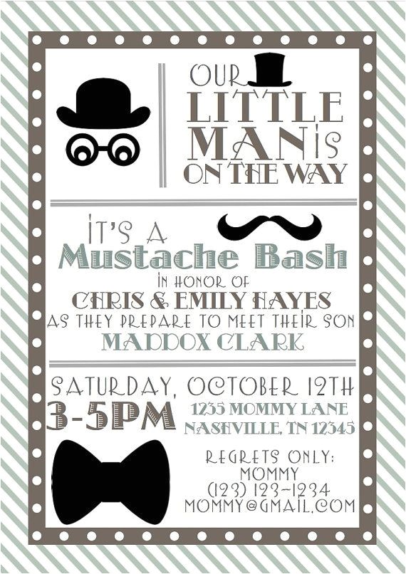 Free Printable Black and White Baby Shower Invitations Baby Shower Little Man Printable Invitation and by