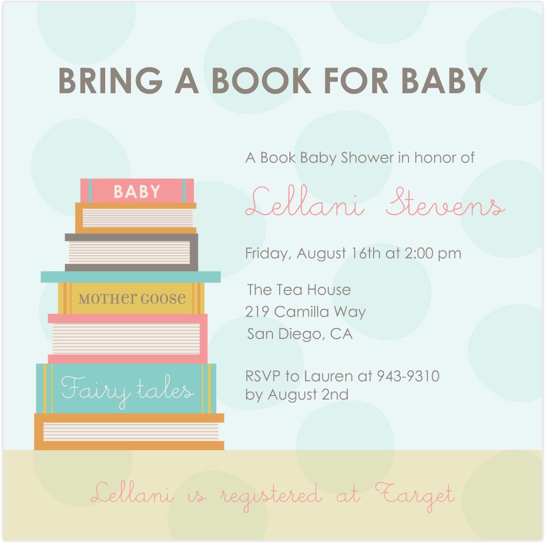 Free Printable Book themed Baby Shower Invitations Book themed Baby Shower Inivtation