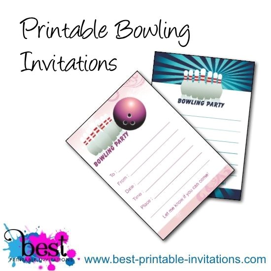 Free Printable Bowling Birthday Party Invitations Bowling Birthday Party Invitations