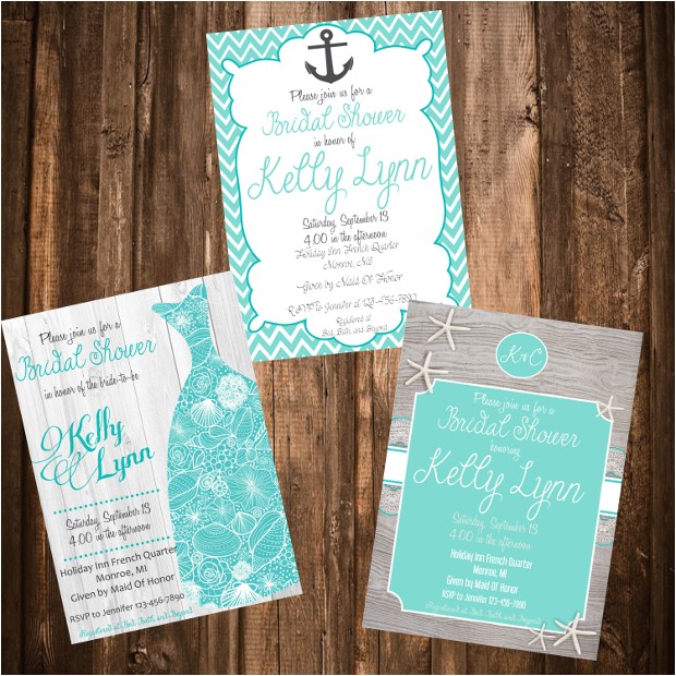 Free Printable Bridal Shower Invitations Beach theme 30 Bridal Shower Invitations Printable Psd Ai Vector