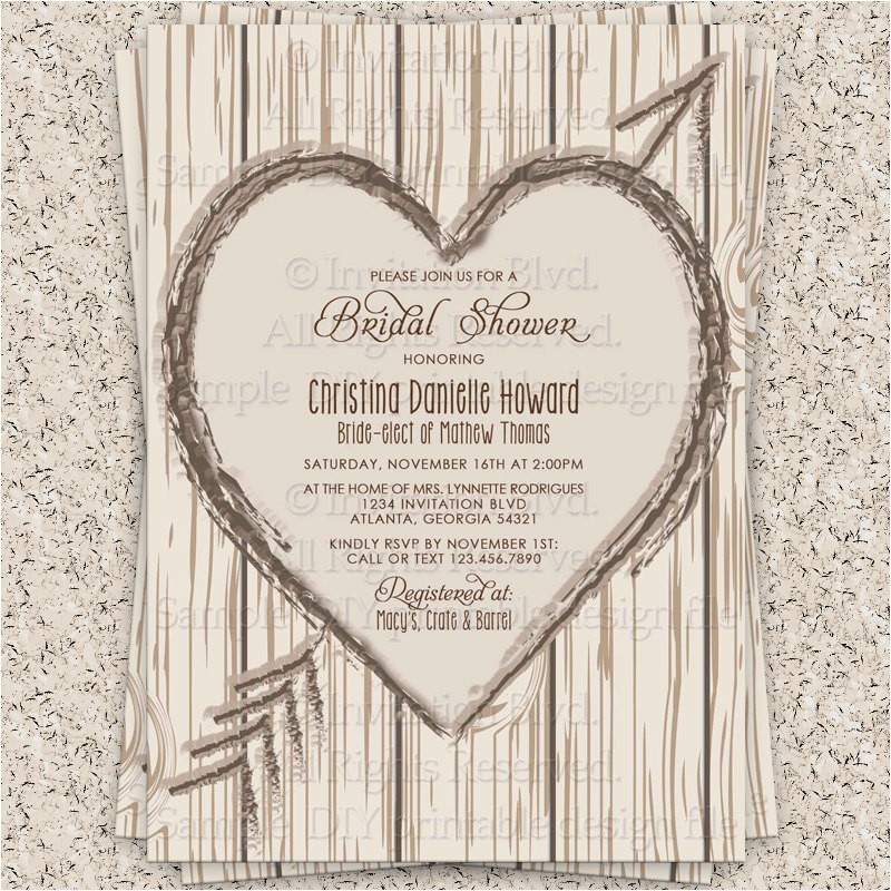Free Printable Bridal Shower Invitations Rustic Wonderful Rustic Wedding Shower Invitations