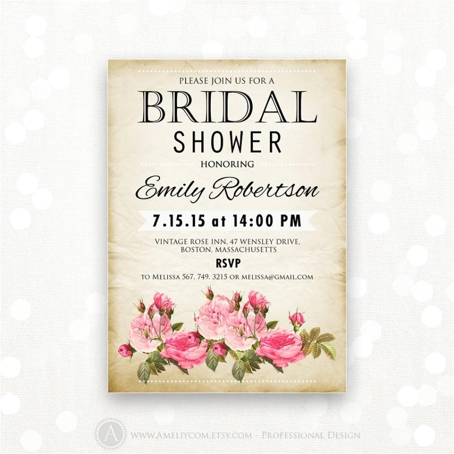 Free Printable Bridal Shower Invitations Vintage Printable Bridal Shower Invitation Retro Invite Shower the
