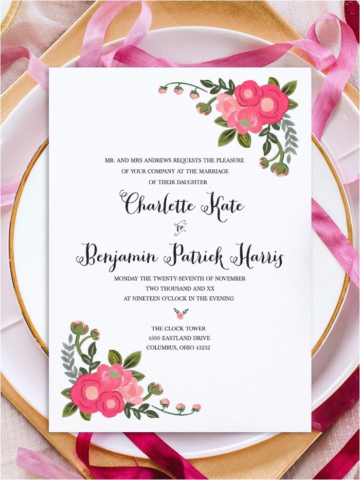Free Printable Bridal Shower Invitations Wedding Chicks Print Pink Flowers Free Printable Invitation Templates Free Printable Bridal Shower Invitations Wedding Chicks Print Pink Flowers Free Printable Invitation Templates