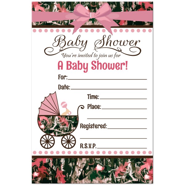 Free Printable Camo Baby Shower Invitations Baby Shower Invitations Free Printable Pink Camo Baby