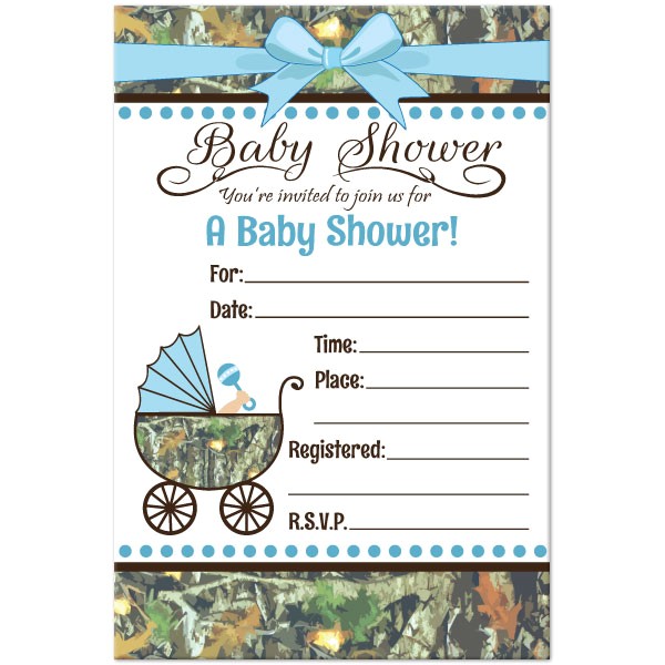 Free Printable Camo Baby Shower Invitations Camo Baby Shower Invitations