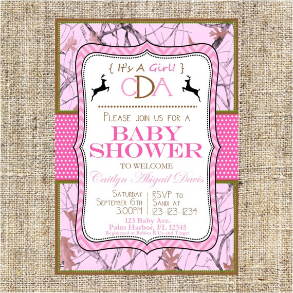 Free Printable Camo Baby Shower Invitations Sale Pink Camo Baby Shower Invitation It S A by Merrimentpress